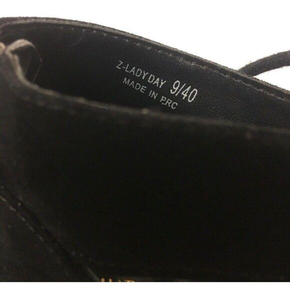 Chinese Laundry Lady Day Black Cutout Faux Suede Lace Up Heels  ~ Women Size 9 - Picture 7 of 7
